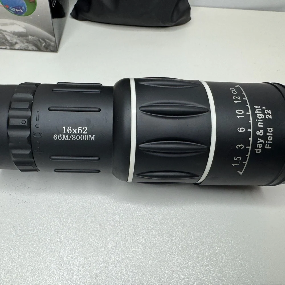 Monocular Scope kl1040 In Black With Bag, Lens Cloth, + Wrist Strap